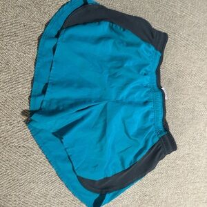 Teal and Black Athletic Running Shorts